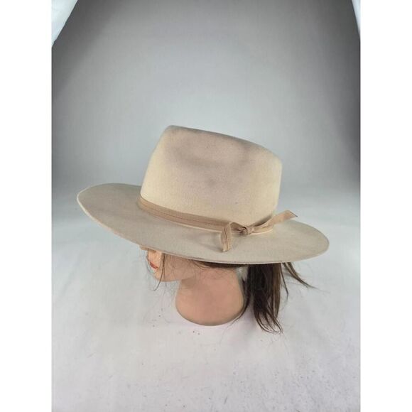 Lack Of Color Hat 100% Australian Wool Size 59 Large Western Flat Brim Beige Hat main image 10